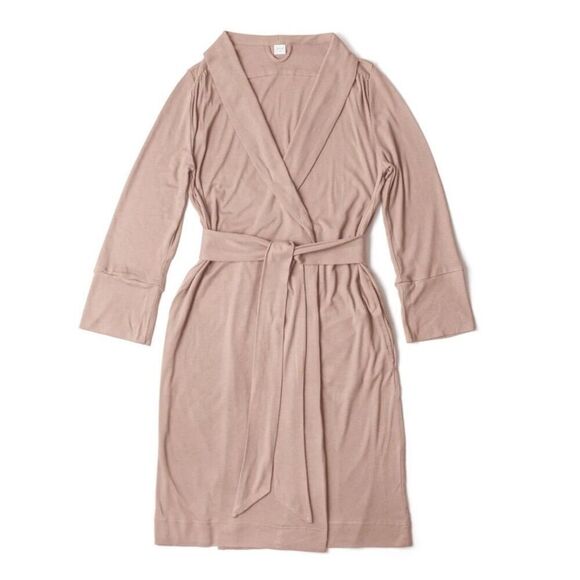 NWT Goumi Kids Mom Rose Robe M/L Womens Bamboo Organic Cotton Pink Pockets - Picture 1 of 2